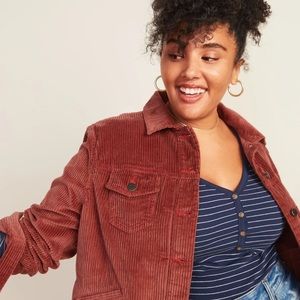 Old Navy Copper/Rust colored Corduroy jacket. Plus size, Size: 1x. Never worn.